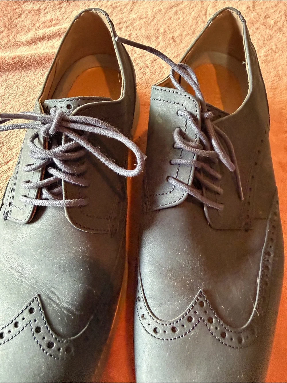 Cole Haan Men's Black Wingtip Derby Oxfords
